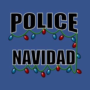 Police Navidad Holiday Christmas Lights Pun Dad Joke T-Shirt