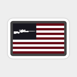 Rifle American Flag Magnet