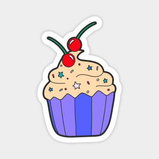 Vanilla Cupcake Magnet