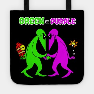 Green vs Purple Tote