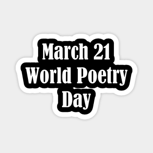 World Poetry Day Magnet