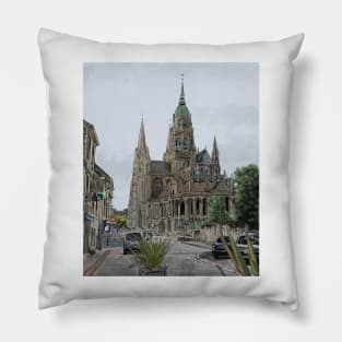 Norte Dame Rouen, France Pillow