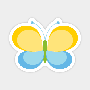 Yellow and Blue Butterfly Magnet