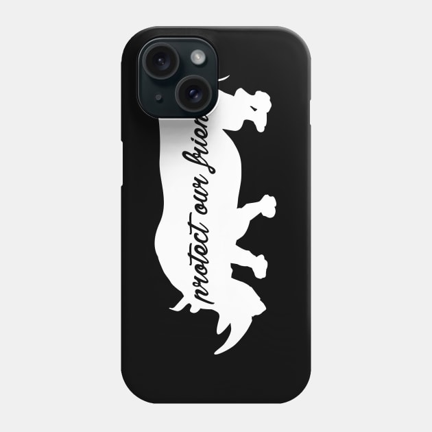 protect our friends - rhino Phone Case by Protect friends