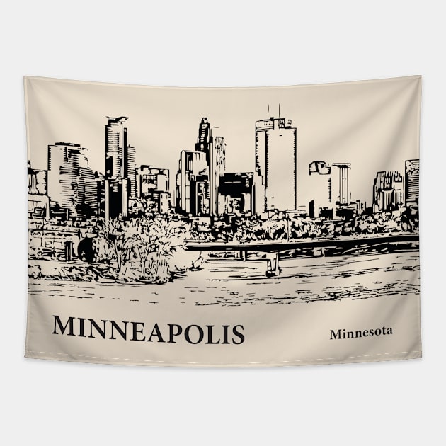 Minneapolis - Minnesota Tapestry by Lakeric