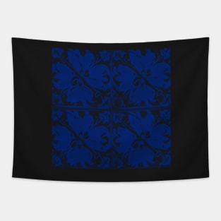 Hibiscus Flowers Print - Blue Aesthetic Tapestry