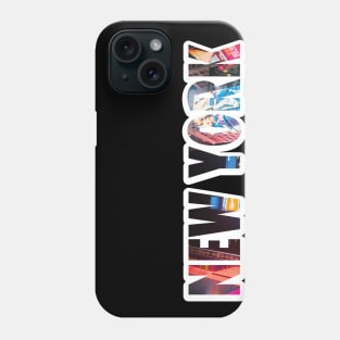 New York city walk typography letters NY city Phone Case