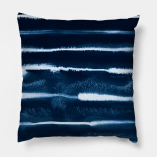 Pocket- electric ink stripes Pillow