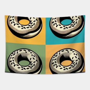 Pop Art Bagel Fiesta: Vibrant National Bagel Day Tapestry