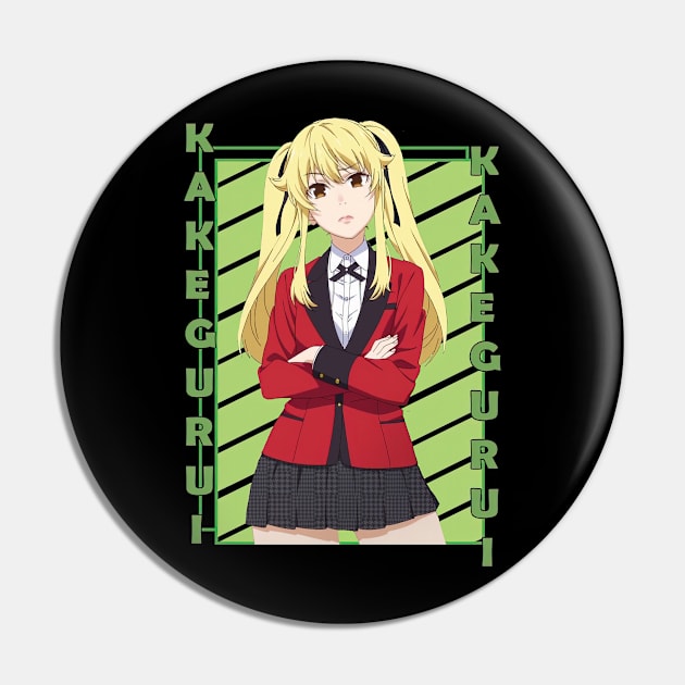 Mary Saotome Kakegurui Kakegurui Twin Color Stripe Pin by CarolIrvine