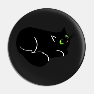 Baby Black Cat Loaf Pin