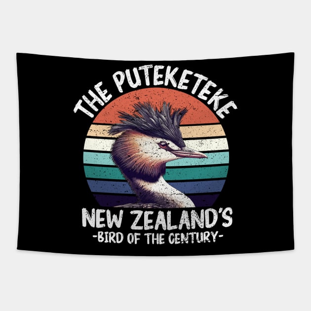 Puteketeke New Zealand's Bird Tapestry by RetroPrideArts