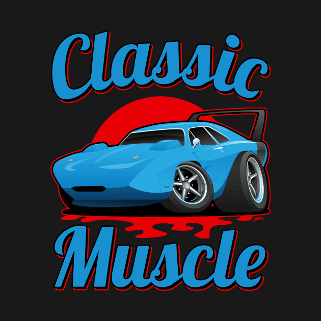 Classic Muscle Car Hot Rod Cartoon by hobrath