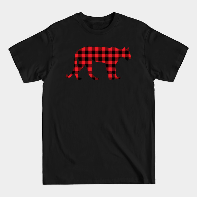 Disover Buffalo Plaid Mountain Lion Shirt - Mountain Lion - T-Shirt