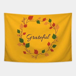 grateful wreath Tapestry