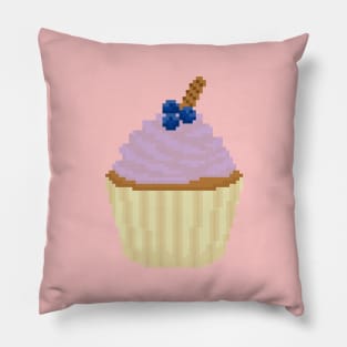 Purple cupcake pixel art Pillow