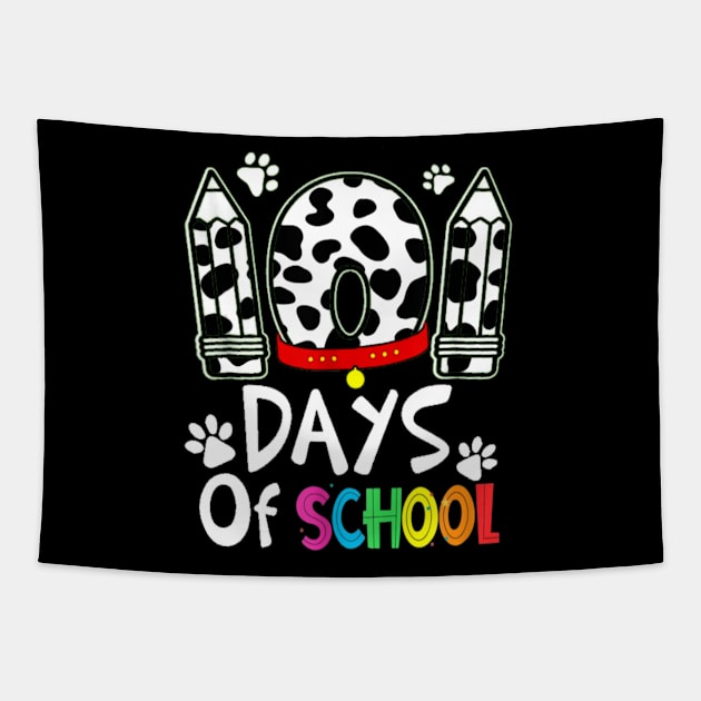 101 Days Smarter Dog Shirt 100 Days Of School Tapestry by ReD-Des