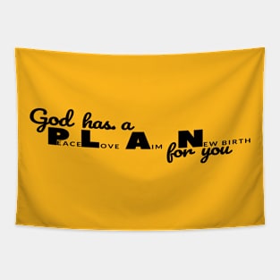 Christian Slogan Gog Has A Plan For You Tapestry