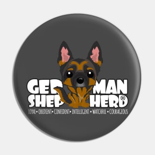 German Shepherd - DGBigHead Pin