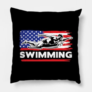 Swimming flag arts Pillow