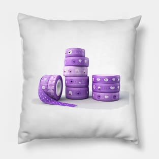 rolls of purple tape Pillow