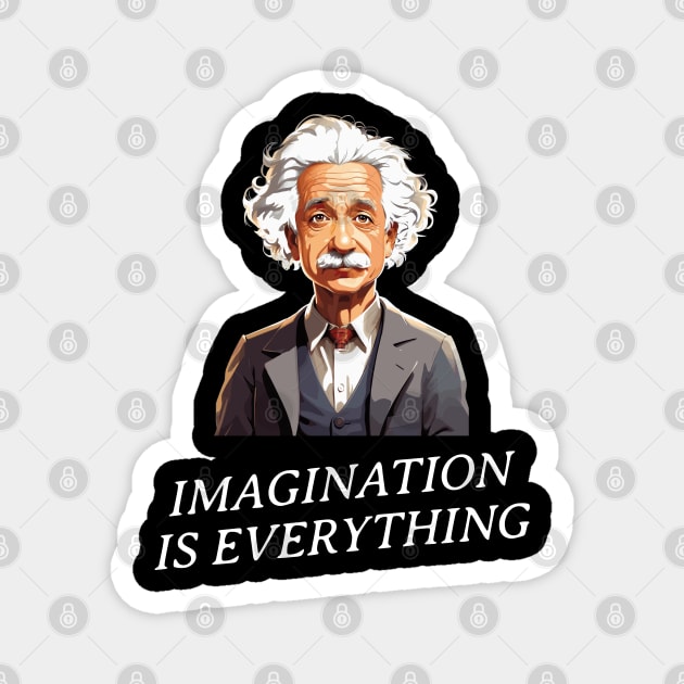 Albert Einstein Magnet by BishBashBosh