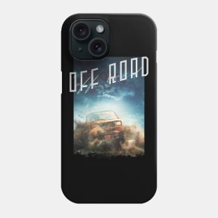 Off Road Vehicle Text in Dark Black background Phone Case