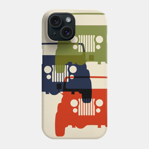 Classic Jeep CJ Grills Phone Case by Drafted Offroad