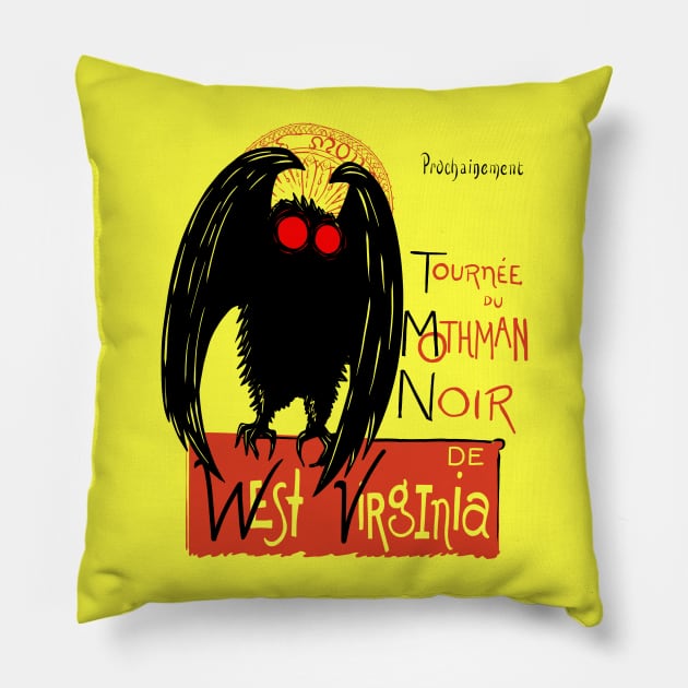 Funny Mothman Shirt Mothman Crytozoology Legend Design Pillow by Get Hopped Apparel