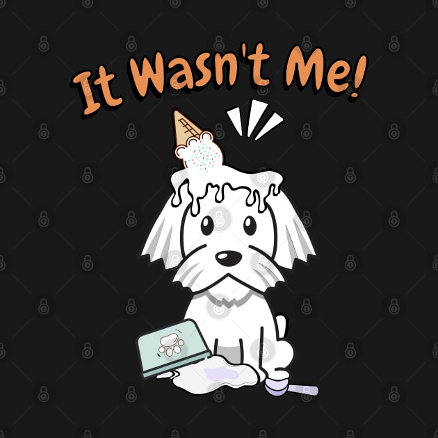 It wasnt me - white dog by Pet Station