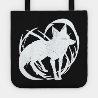 white fox minimal Tote