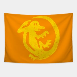 Orange Iguanas Tapestry