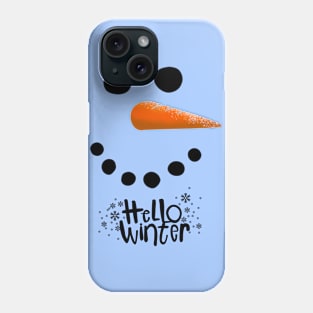 Hello winter-snowman Phone Case