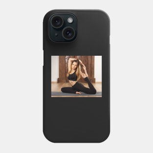 Woman yoga trainer in asana Phone Case