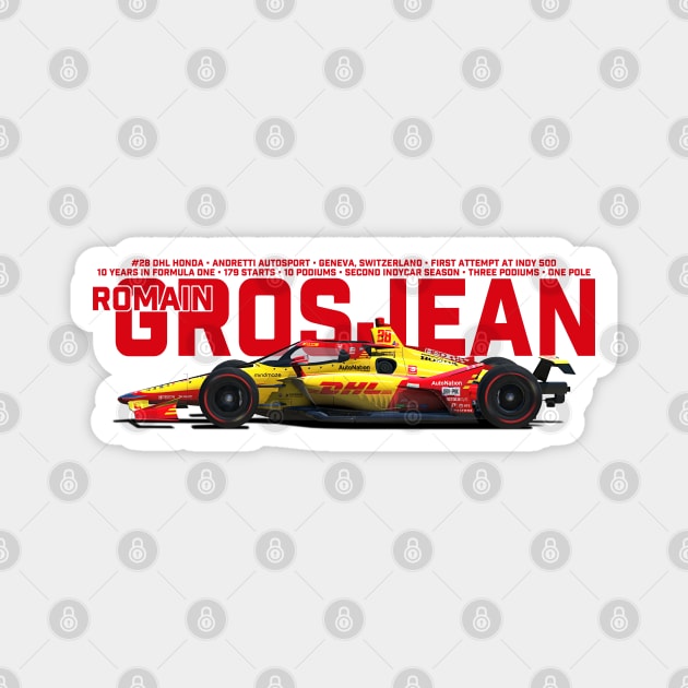 Romain Grosjean 2022 (red) Magnet by Sway Bar Designs