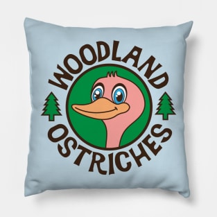 Woodland Ostriches Pillow