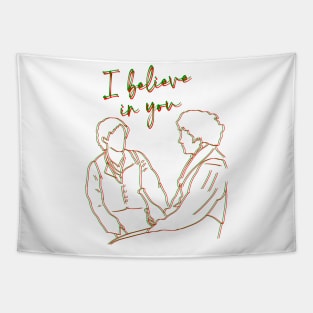 Enjoltaire Line Art - I Believe In You Tapestry