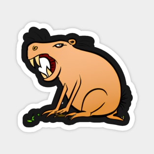 Angry Capybara Cartoon Magnet