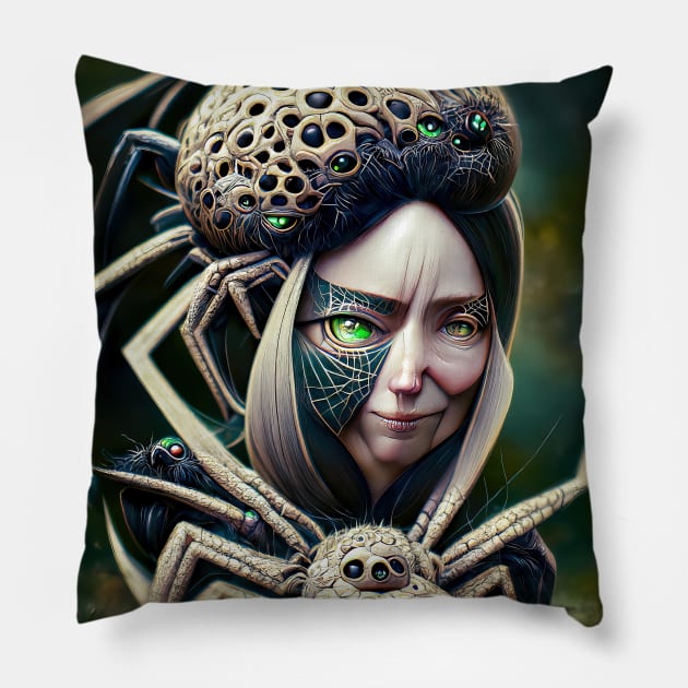 Spider Queen Pillow by aetherialdnb