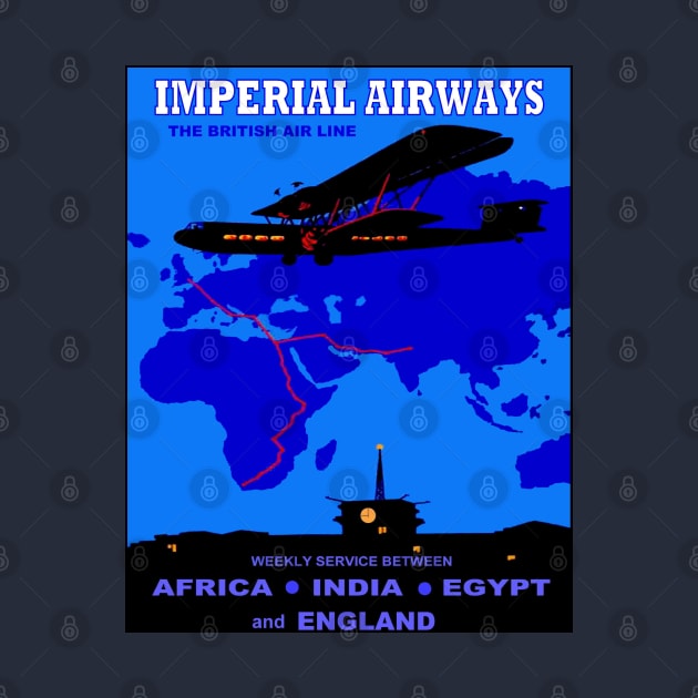 Imperial airways Vintage Travel and Tourism Advertising Print by posterbobs