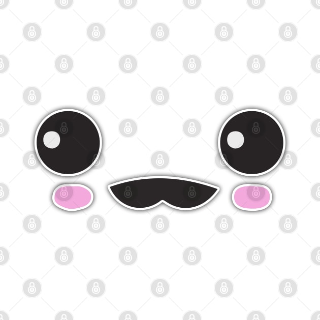 Kawaii moustache face by kamdesigns