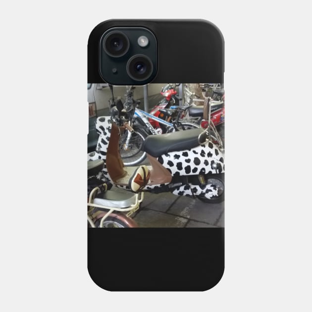 Cow scooter Phone Case by Stephfuccio.com