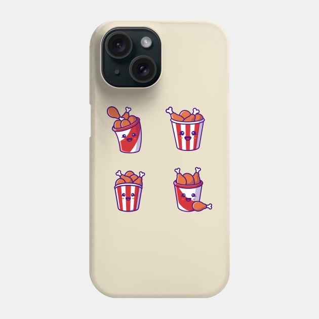 Cute Bucket Fried Chicken Collection Phone Case by Catalyst Labs