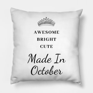 October Birthday Quotes Pillow