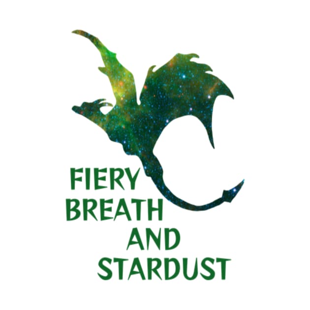 Emerald Green Starry Night Sky Galaxy - Fiery Breath And Stardust by Courage Today Designs