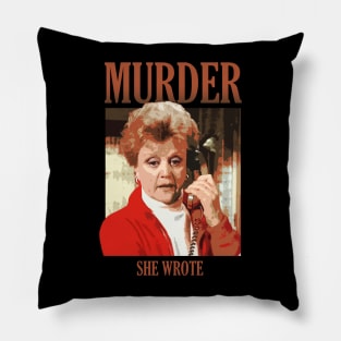 murder she calling - wrote vintage Pillow