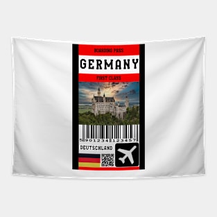 Germany first class boarding pass Tapestry