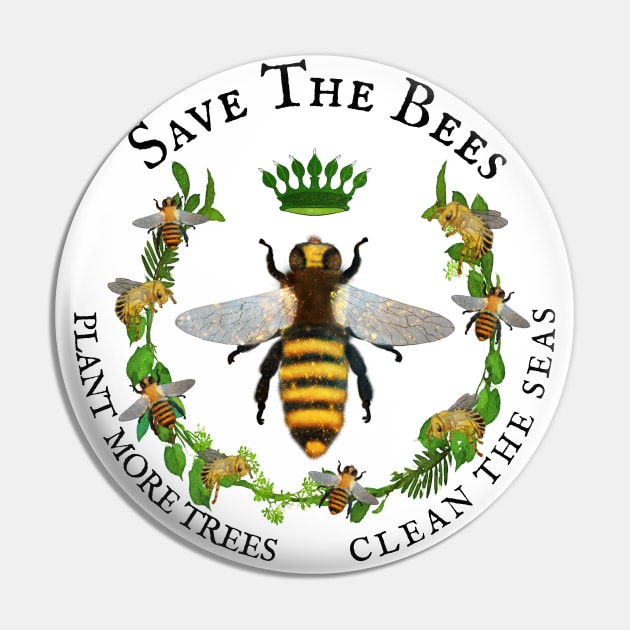 Save the Bees Pin by Dream and Design