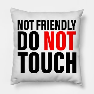 not friendly do not touch Pillow