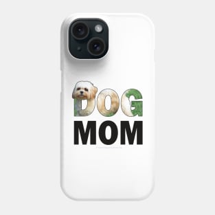 DOG MOM - Cavachon oil painting word art Phone Case